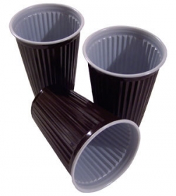 Pohár na teplé nápoje 180 ml - zvislé termo šrafovanie